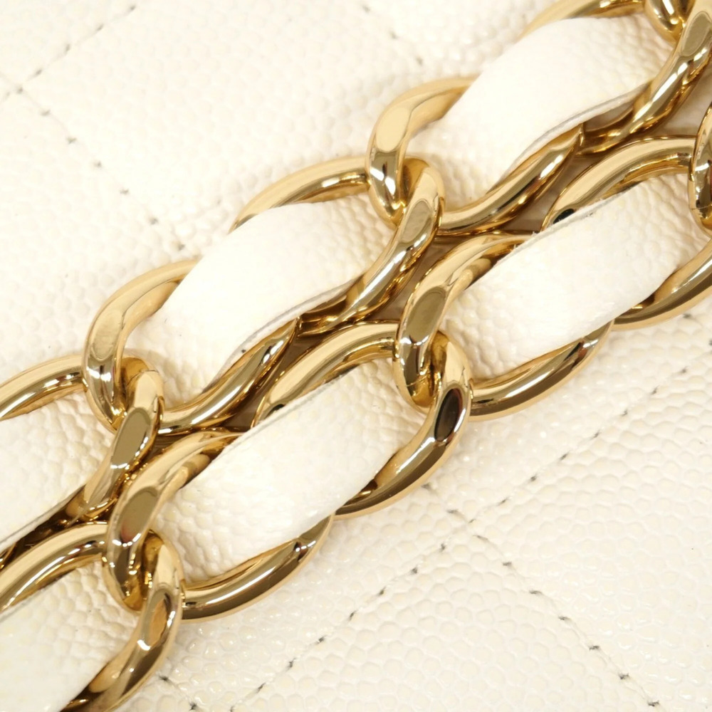 CHANEL White Caviar Leather Mini Bag - Picture 8 of 9